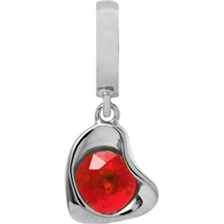 Christina Collect Silber Charm mit rotem Granat Herz*